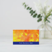 Carte de visite Abstrait de l'enfer rouge, orange, (Debout devant)