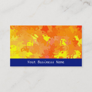Carte de visite Abstrait de l'enfer rouge, orange,
