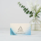 Carte de visite abstrait de logo de pyramide (Debout devant)