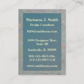 Carte de visite abstrait de marbrure florentin (Dos)