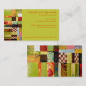 Carte de visite abstrait de motif de couleur (Devant / Derrière)