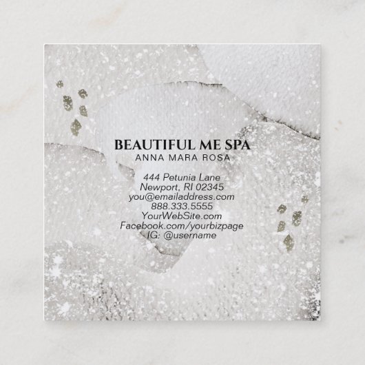 *~* Carte de visite Abstrait de Parties scintillan (Dos)