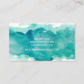 Carte de visite abstrait d'éclaboussure (Dos)