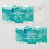 Carte de visite abstrait d'éclaboussure (Devant / Derrière)