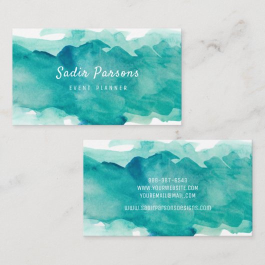 Carte de visite abstrait d'éclaboussure (Devant / Derrière)