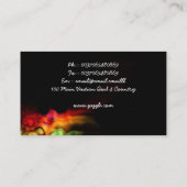 carte de visite abstrait d'éclaboussure de (Dos)