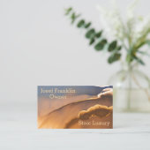 Carte de visite Abstrait d'encre d'alcool or et bl (Debout devant)