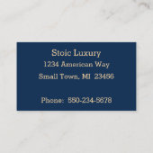 Carte de visite Abstrait d'encre d'alcool or et bl (Dos)