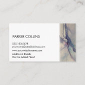 Carte De Visite Abstrait Dusty Blue Purple Alcohol Enk Liquid Art (Dos)