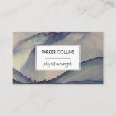 Carte De Visite Abstrait Dusty Blue Purple Alcohol Enk Liquid Art (Devant)