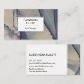 Carte De Visite Abstrait Dusty Blue Purple Alcohol Enk Liquid Art (Devant / Derrière)