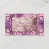 Carte De Visite Abstrait effet glam rose et or texture (Devant)