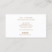 Carte de visite Abstrait élégant et chic rose (Dos)