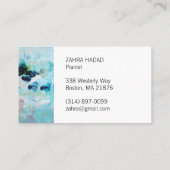 Carte de visite abstrait en bleu (Dos)