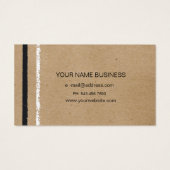 carte de visite Abstrait en brun, noir et blanc (Dos)
