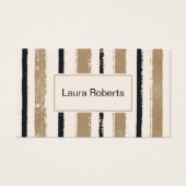 carte de visite Abstrait en brun, noir et blanc (Devant)