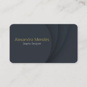Carte de visite Abstrait en forme foncée (Devant)