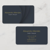 Carte de visite Abstrait en forme foncée (Devant / Derrière)