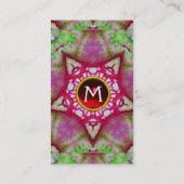 CARTE DE VISITE ABSTRAIT ÉTOILE ROUGE BLANC, MONOGRAMME EN PIERRE  (Dos)