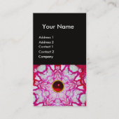 CARTE DE VISITE ABSTRAIT ÉTOILE ROUGE BLANC, MONOGRAMME EN PIERRE (Devant)