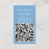 Carte De Visite Abstrait Floral Custom QR Code Scannable Florist (Dos)