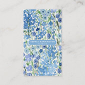 Carte De Visite Abstrait Floral Custom QR Code Scannable Florist (Devant)