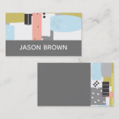 Carte De Visite abstrait géométrique moderne chic (Devant / Derrière)