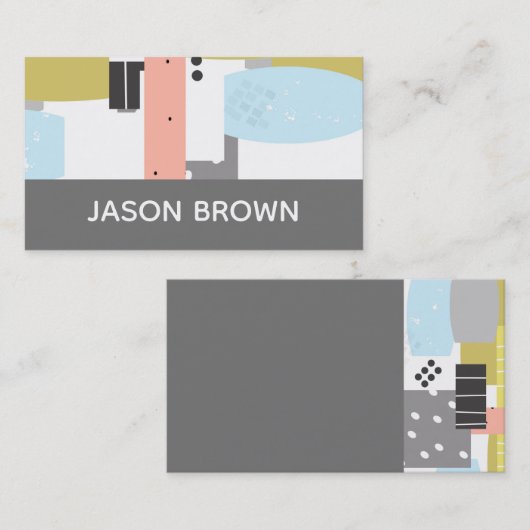 Carte De Visite abstrait géométrique moderne chic (Devant / Derrière)