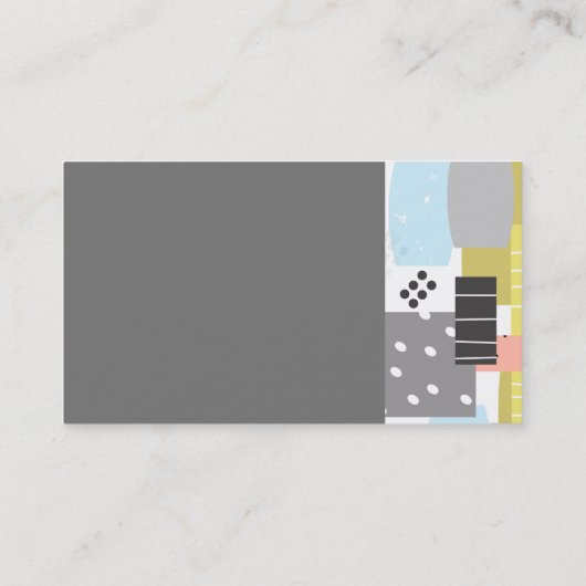 Carte De Visite abstrait géométrique moderne chic (Dos)