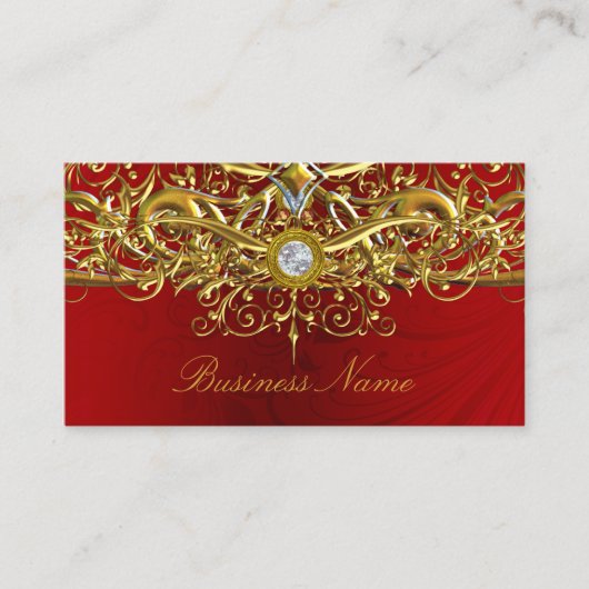 Carte de visite Abstrait Gold Red (Devant)