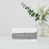 Carte de visite Abstrait gris d'aquarelle (Debout devant)