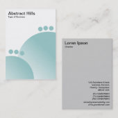 Carte De Visite Abstrait Hills - Bleu clair Vert (Devant / Derrière)