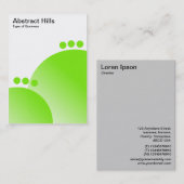 Carte De Visite Abstrait Hills - Lime Green (Devant / Derrière)