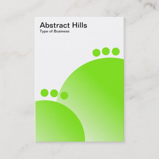 Carte De Visite Abstrait Hills - Lime Green (Devant)