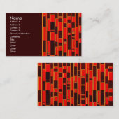 Carte De Visite Abstrait inspiré par le textile africain (Devant / Derrière)