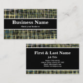 Carte de visite Abstrait Jaune et Bleu (Devant / Derrière)