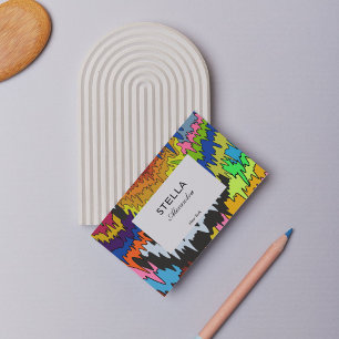 Carte De Visite Abstrait Lecteur Liquide Colorful Super Gras