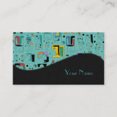 Carte De Visite Abstrait maya anciens visages motif 1 (Devant)