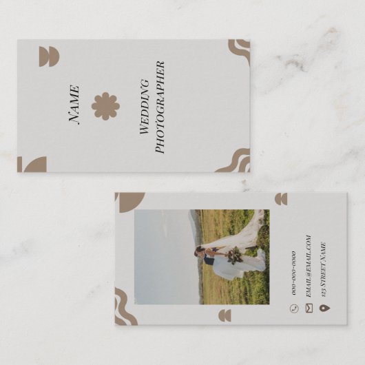 Carte de visite Abstrait minimal (Devant / Derrière)