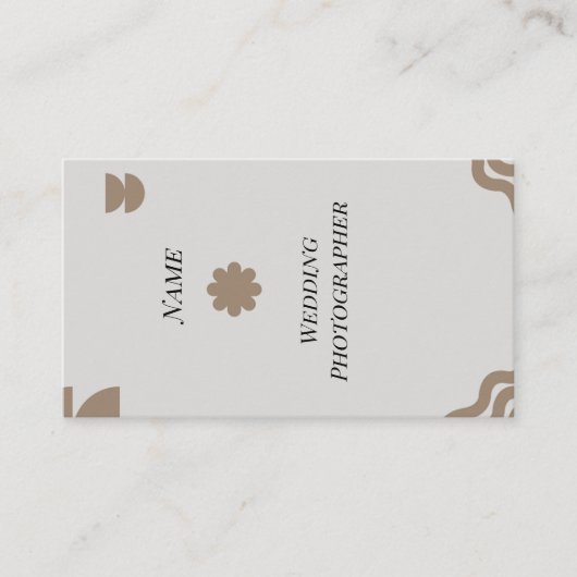 Carte de visite Abstrait minimal (Devant)