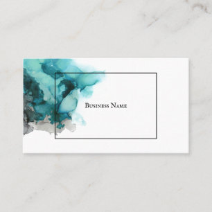 Carte de visite Abstrait minimal - Turquoise bleu 
