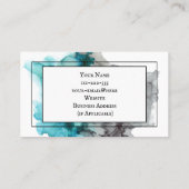 Carte de visite Abstrait minimal - Turquoise bleu (Dos)