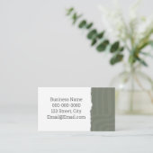 Carte de visite Abstrait minimaliste vert (Debout devant)
