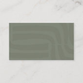 Carte de visite Abstrait minimaliste vert (Dos)