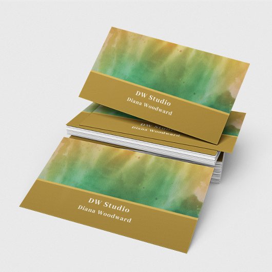 Carte de visite Abstrait moderne de moutarde