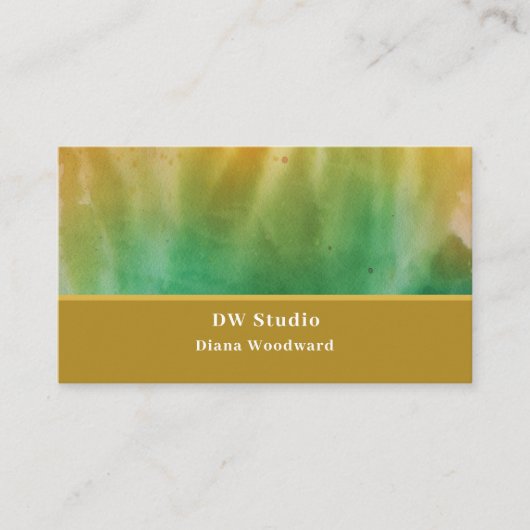 Carte de visite Abstrait moderne de moutarde (Devant)