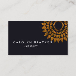 Carte de visite abstrait moderne de tournesol