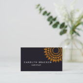 Carte de visite abstrait moderne de tournesol (Debout devant)