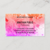 Carte De Visite Abstrait moderne Elégant Modèle Bleu pourpre (Dos)