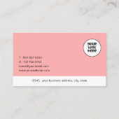 Carte de visite Abstrait moderne élégant rose de l (Dos)